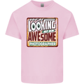 You're Looking at an Awesome Travel Agent Mens Cotton T-Shirt Tee Top Light Pink