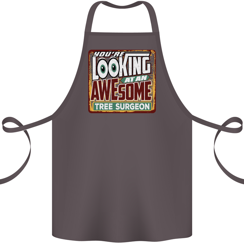 You're Looking at an Awesome Tree Surgeon Cotton Apron 100% Organic Dark Grey