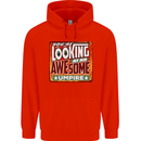 You're Looking at an Awesome Umpire Mens 80% Cotton Hoodie Bright Red