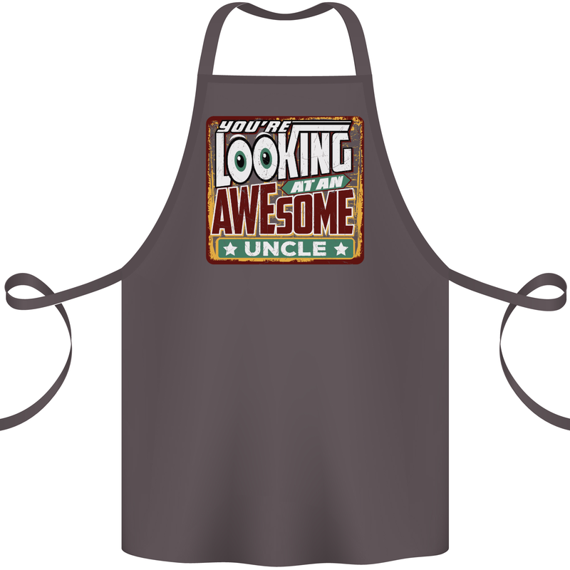 You're Looking at an Awesome Uncle Cotton Apron 100% Organic Dark Grey