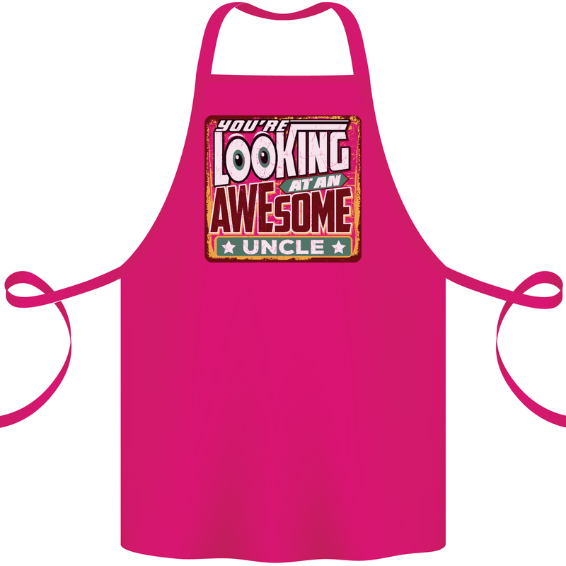 You're Looking at an Awesome Uncle Cotton Apron 100% Organic Pink