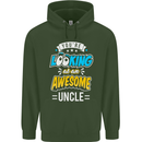 You're Looking at an Awesome Uncle Mens 80% Cotton Hoodie Forest Green