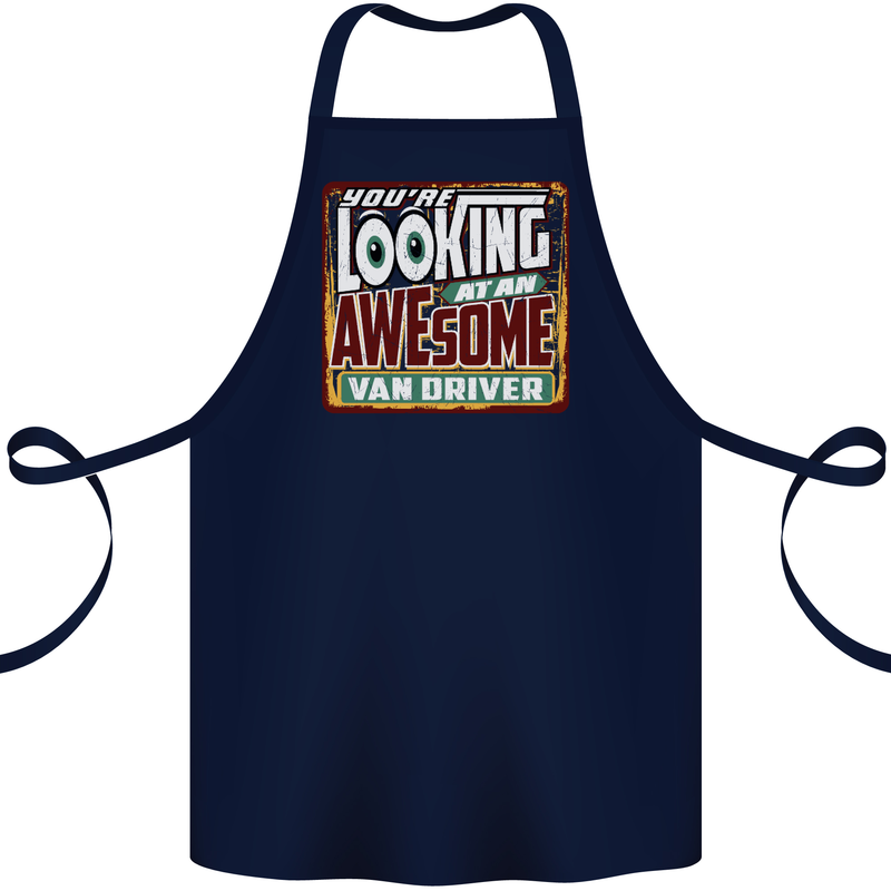 You're Looking at an Awesome Van Driver Cotton Apron 100% Organic Navy Blue