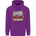 You're Looking at an Awesome Van Driver Mens 80% Cotton Hoodie Purple