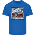 You're Looking at an Awesome Veterinarian Mens Cotton T-Shirt Tee Top Royal Blue