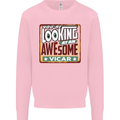 You're Looking at an Awesome Vicar Mens Sweatshirt Jumper Light Pink