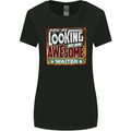 You're Looking at an Awesome Waiter Womens Wider Cut T-Shirt Black
