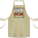 You're Looking at an Awesome Waitress Cotton Apron 100% Organic Khaki