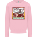 You're Looking at an Awesome Zoologist Mens Sweatshirt Jumper Light Pink