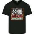 You're Looking at an Awesome Zoologist Mens V-Neck Cotton T-Shirt Black