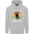 You're On Mute Funny Microphone Conference Childrens Kids Hoodie Sports Grey