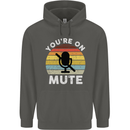 You're On Mute Funny Microphone Conference Childrens Kids Hoodie Storm Grey
