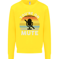 You're On Mute Funny Microphone Conference Kids Sweatshirt Jumper Yellow