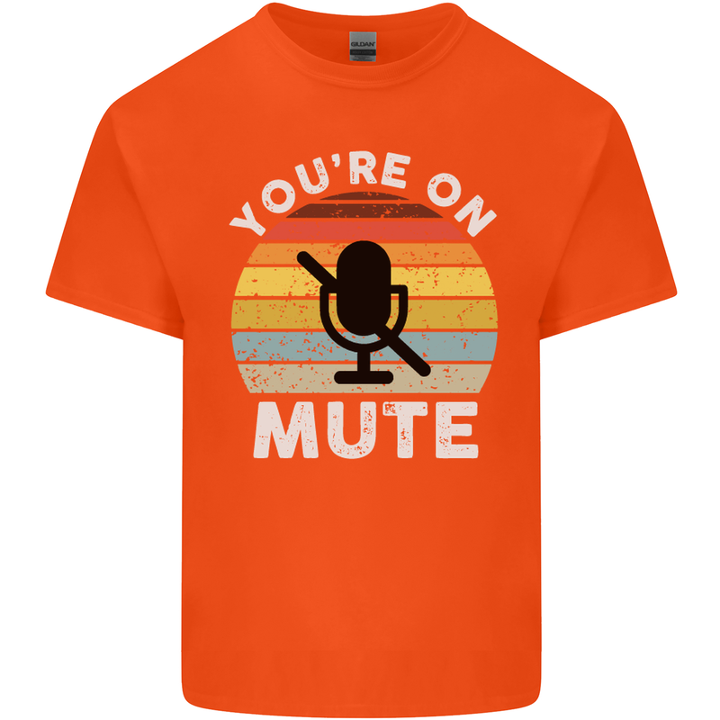 You're On Mute Funny Microphone Conference Kids T-Shirt Childrens Orange