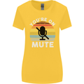 You're On Mute Funny Microphone Conference Womens Wider Cut T-Shirt Yellow