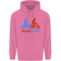Your Pace or Mine Funny Cycling Cyclist Childrens Kids Hoodie Azalea