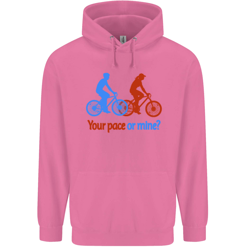 Your Pace or Mine Funny Cycling Cyclist Childrens Kids Hoodie Azalea