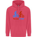 Your Pace or Mine Funny Cycling Cyclist Childrens Kids Hoodie Heliconia