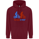 Your Pace or Mine Funny Cycling Cyclist Childrens Kids Hoodie Maroon