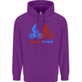 Your Pace or Mine Funny Cycling Cyclist Childrens Kids Hoodie Purple