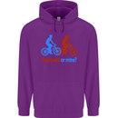 Your Pace or Mine Funny Cycling Cyclist Childrens Kids Hoodie Purple