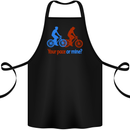 Your Pace or Mine Funny Cycling Cyclist Cotton Apron 100% Organic Black