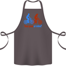Your Pace or Mine Funny Cycling Cyclist Cotton Apron 100% Organic Dark Grey
