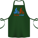 Your Pace or Mine Funny Cycling Cyclist Cotton Apron 100% Organic Forest Green
