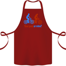 Your Pace or Mine Funny Cycling Cyclist Cotton Apron 100% Organic Maroon