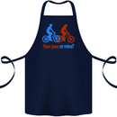 Your Pace or Mine Funny Cycling Cyclist Cotton Apron 100% Organic Navy Blue
