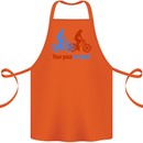 Your Pace or Mine Funny Cycling Cyclist Cotton Apron 100% Organic Orange