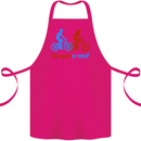 Your Pace or Mine Funny Cycling Cyclist Cotton Apron 100% Organic Pink
