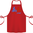 Your Pace or Mine Funny Cycling Cyclist Cotton Apron 100% Organic Red