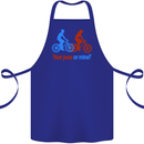 Your Pace or Mine Funny Cycling Cyclist Cotton Apron 100% Organic Royal Blue