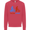 Your Pace or Mine Funny Cycling Cyclist Kids Sweatshirt Jumper Heliconia