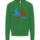 Your Pace or Mine Funny Cycling Cyclist Kids Sweatshirt Jumper Irish Green