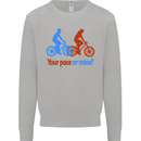 Your Pace or Mine Funny Cycling Cyclist Kids Sweatshirt Jumper Sports Grey