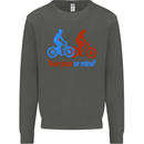 Your Pace or Mine Funny Cycling Cyclist Kids Sweatshirt Jumper Storm Grey