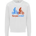 Your Pace or Mine Funny Cycling Cyclist Kids Sweatshirt Jumper White