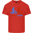 Your Pace or Mine Funny Cycling Cyclist Kids T-Shirt Childrens Red