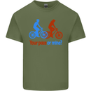 Your Pace or Mine Funny Cycling Cyclist Mens Cotton T-Shirt Tee Top Military Green