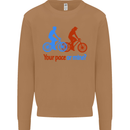 Your Pace or Mine Funny Cycling Cyclist Mens Sweatshirt Jumper Caramel Latte
