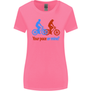 Your Pace or Mine Funny Cycling Cyclist Womens Wider Cut T-Shirt Azalea