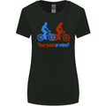 Your Pace or Mine Funny Cycling Cyclist Womens Wider Cut T-Shirt Black