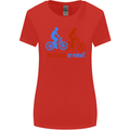 Your Pace or Mine Funny Cycling Cyclist Womens Wider Cut T-Shirt Red