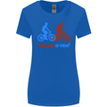 Your Pace or Mine Funny Cycling Cyclist Womens Wider Cut T-Shirt Royal Blue