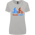 Your Pace or Mine Funny Cycling Cyclist Womens Wider Cut T-Shirt Sports Grey