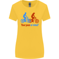 Your Pace or Mine Funny Cycling Cyclist Womens Wider Cut T-Shirt Yellow