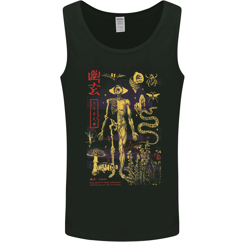 Yugen Obscure Design Mens Vest Tank Top Black