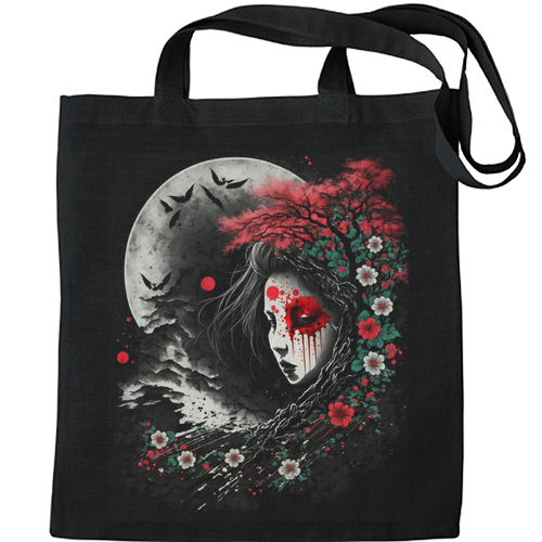 Yuki Onna Japanese Folklaw Gothic Halloween Mens Womens Kids Unisex Black Tote Bag